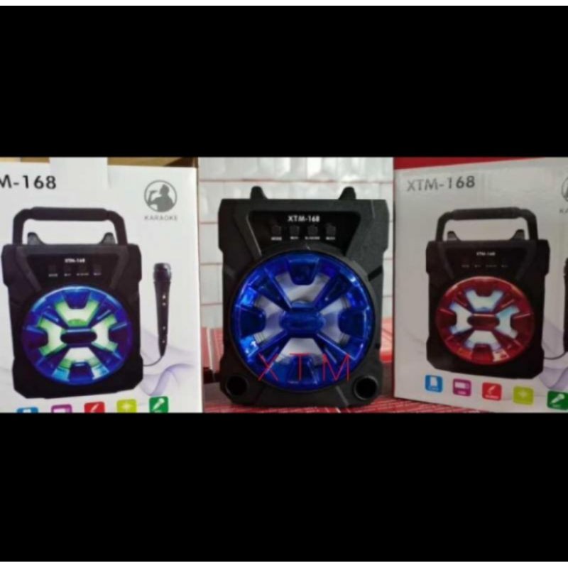speaker bleutooth XTM-168 free mic//speaker karaoke