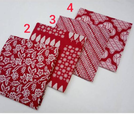 Termurah (aky-234) Kain Batik Jarik Batik Pekalongan Kain Merah Putih Batik Embos Batik Batangan B