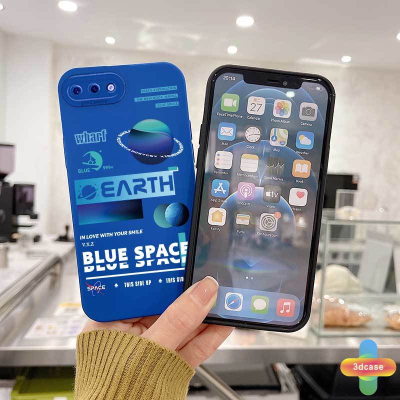 Casing Soft Case OPPO A95 A54 A15 A5S A3S A16 A7 A5 A9 A31 A53 2020 A12 A1K A16K A54S Reno 4 5F 4F A74 A15S A52 A11K A92 A35 A11 A93 A32 A72 A94 A53S F17 PRO A16S A12S Angel Eyes Klein Blue Space Camera Lens Protection Case Cover