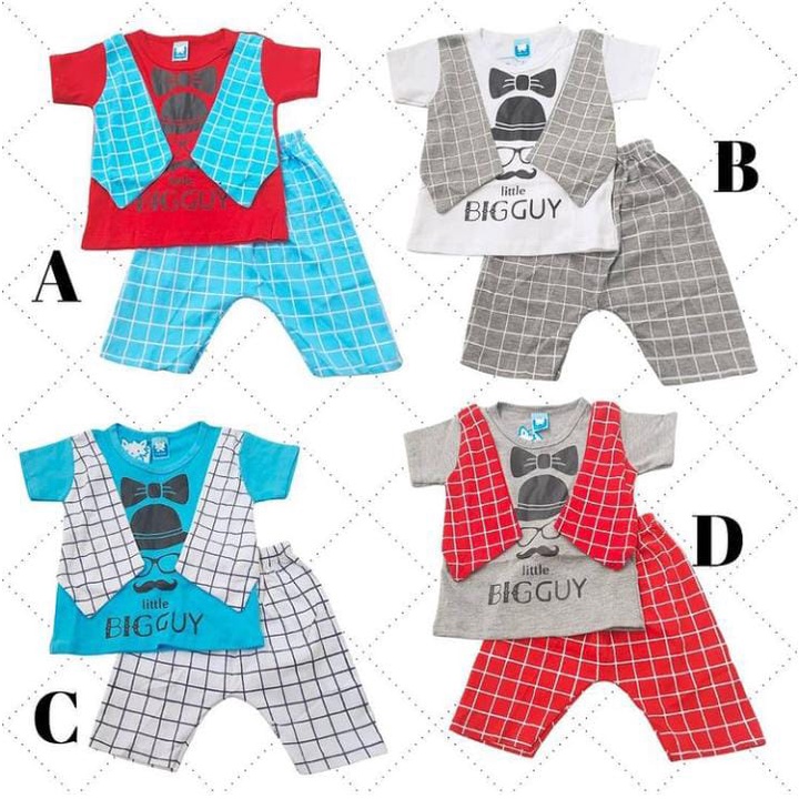 Baju Bayi Laki Laki Setelan Rompi Dasi Kondangan Bayi Mustache