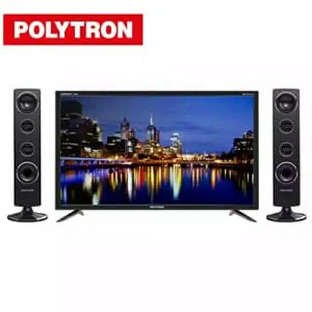 TV LED Polytron 32in PLD 32T7511 + 2 Tower speaker