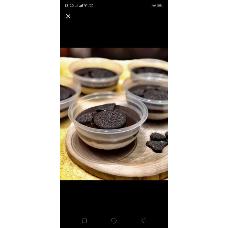 

Puding coklat oreo