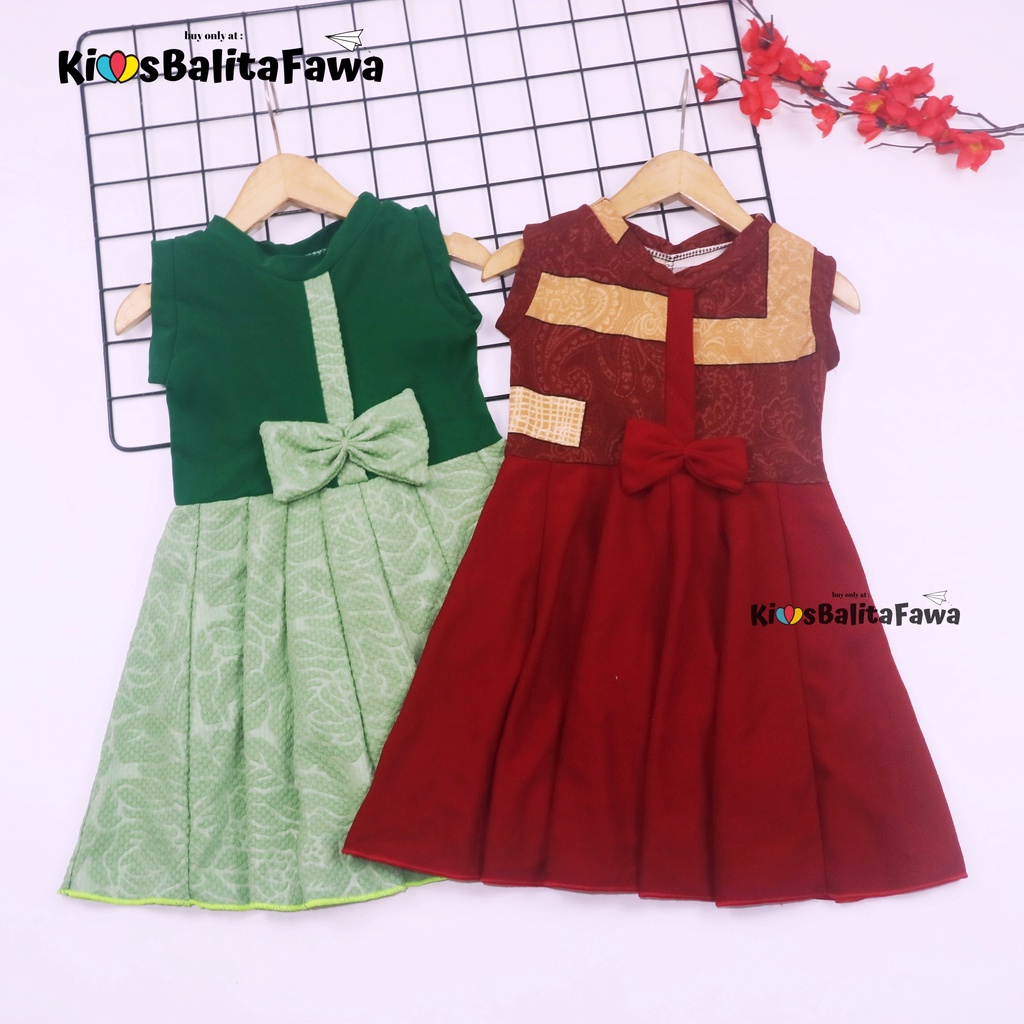 Dress Lala uk 3-4 Tahun TYPE C / Dres Fashion Kids Perempuan Cewek Baju Anak Batik Casual Pesta Gaun