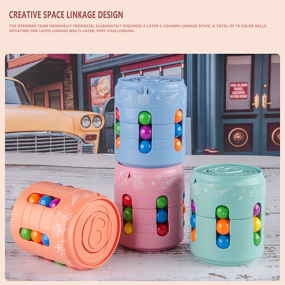 New Colorful Magic Cube Little Bean Rotating Spinner Creative Stress Relief Fidget Toy For Adults kids Educational Toys