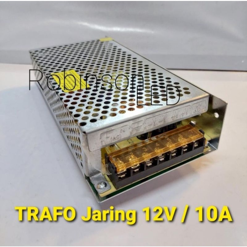 Trafo Adaptor Power Supply 10A 12V Jaring Travo PSU 10Amper Body Besar