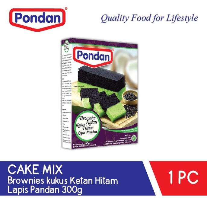 

Pondan Brownies Kukus Ketan Hitam Lapis Pandan - Brownies Sticky Rice