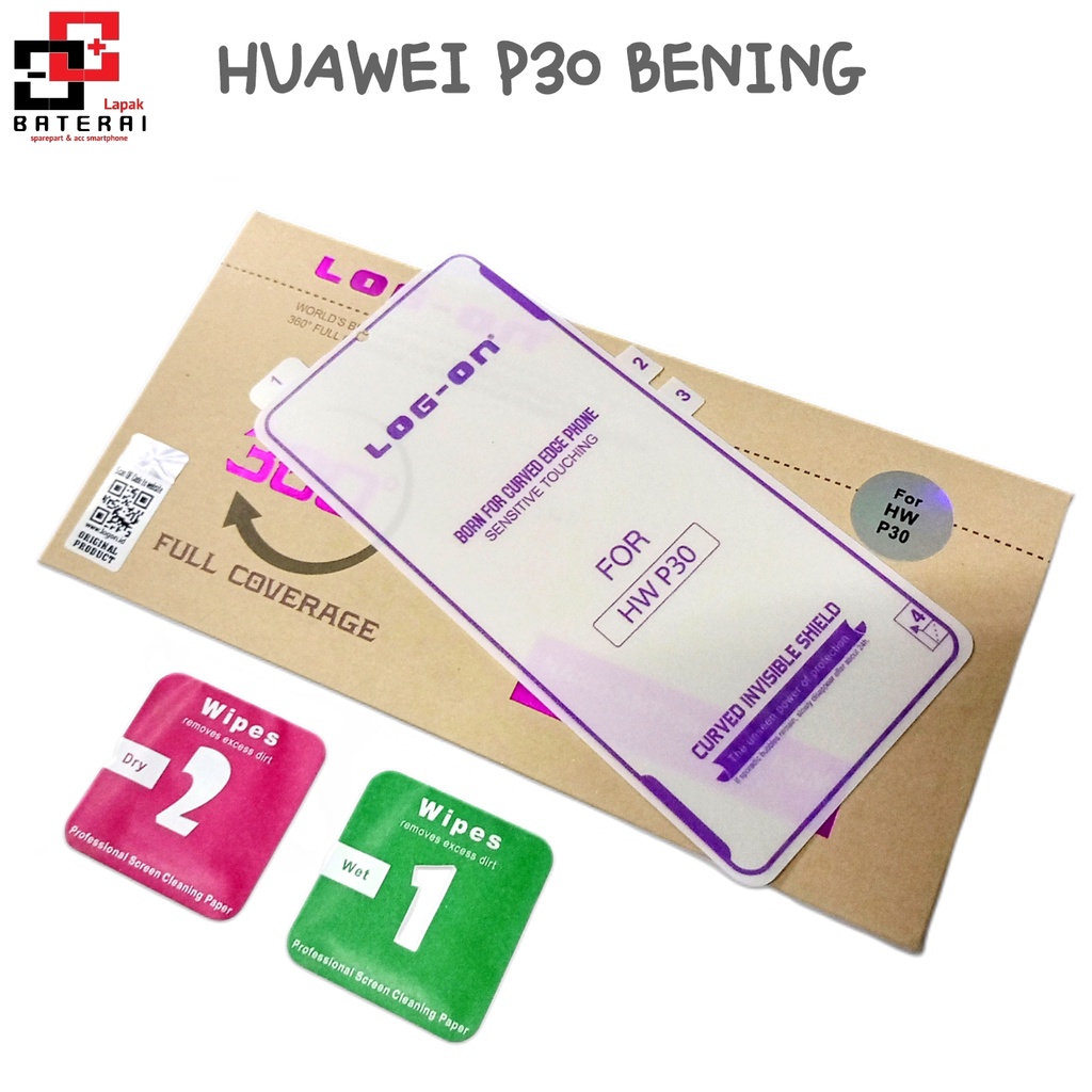 ANTI SHOCK HUAWEI P30 - LOG ON  SCREEN PROTECTOR - ANTI GORES JELLY