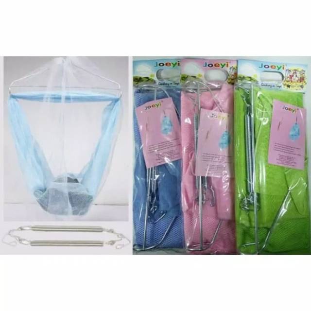 1 Pcs Ayunan Bayi Gantung Merk Joeyi 2 Per + Kelambu- Ayunan Bayi Anak-8
