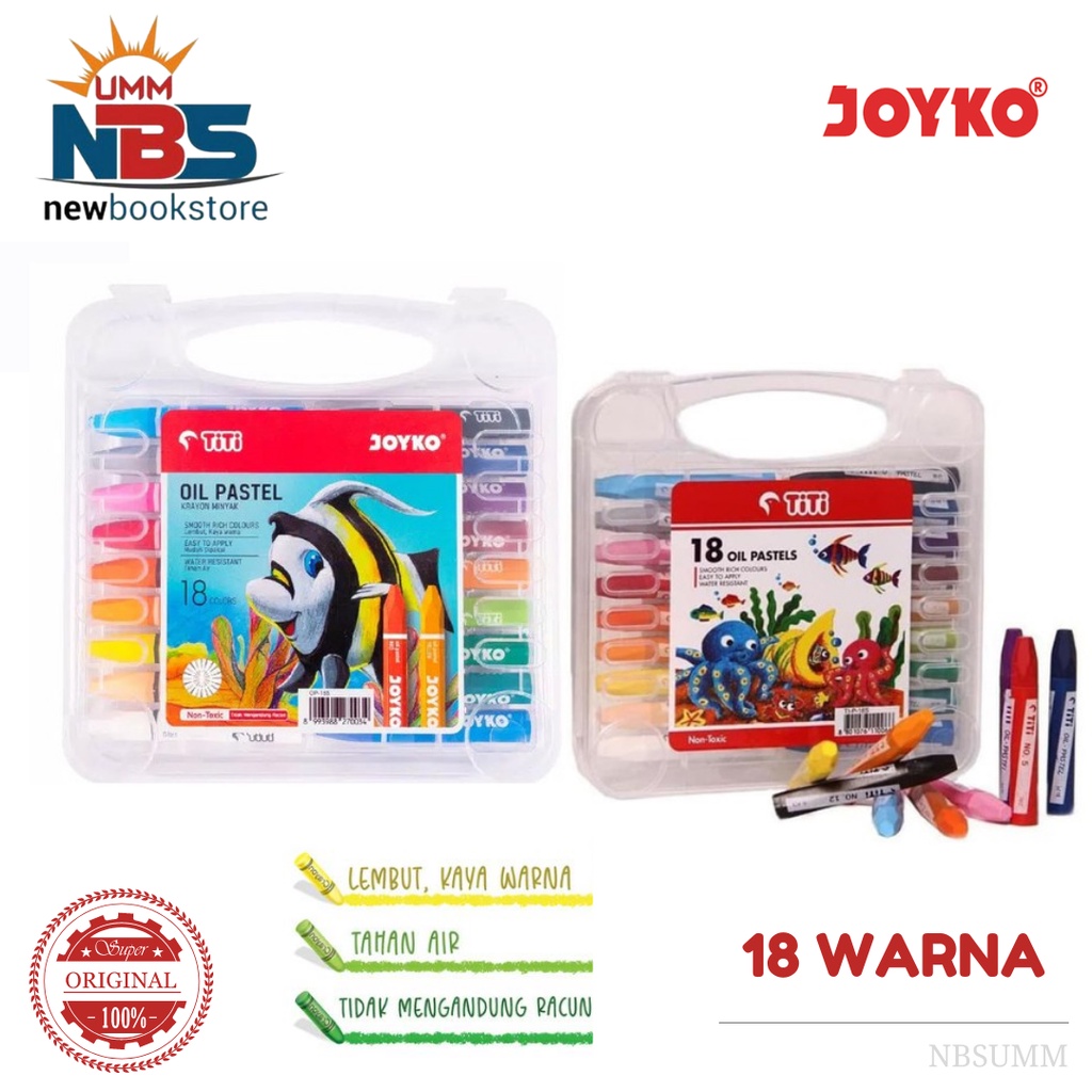 

Oil Pastel / Crayon Joyko Isi 18 Warna
