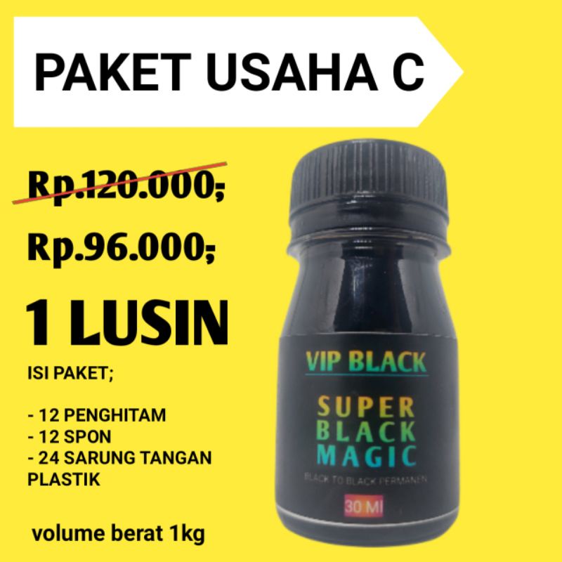 Penghitam body motor / mobil Paket Usaha C isi 1 Lusin VIP BLACK