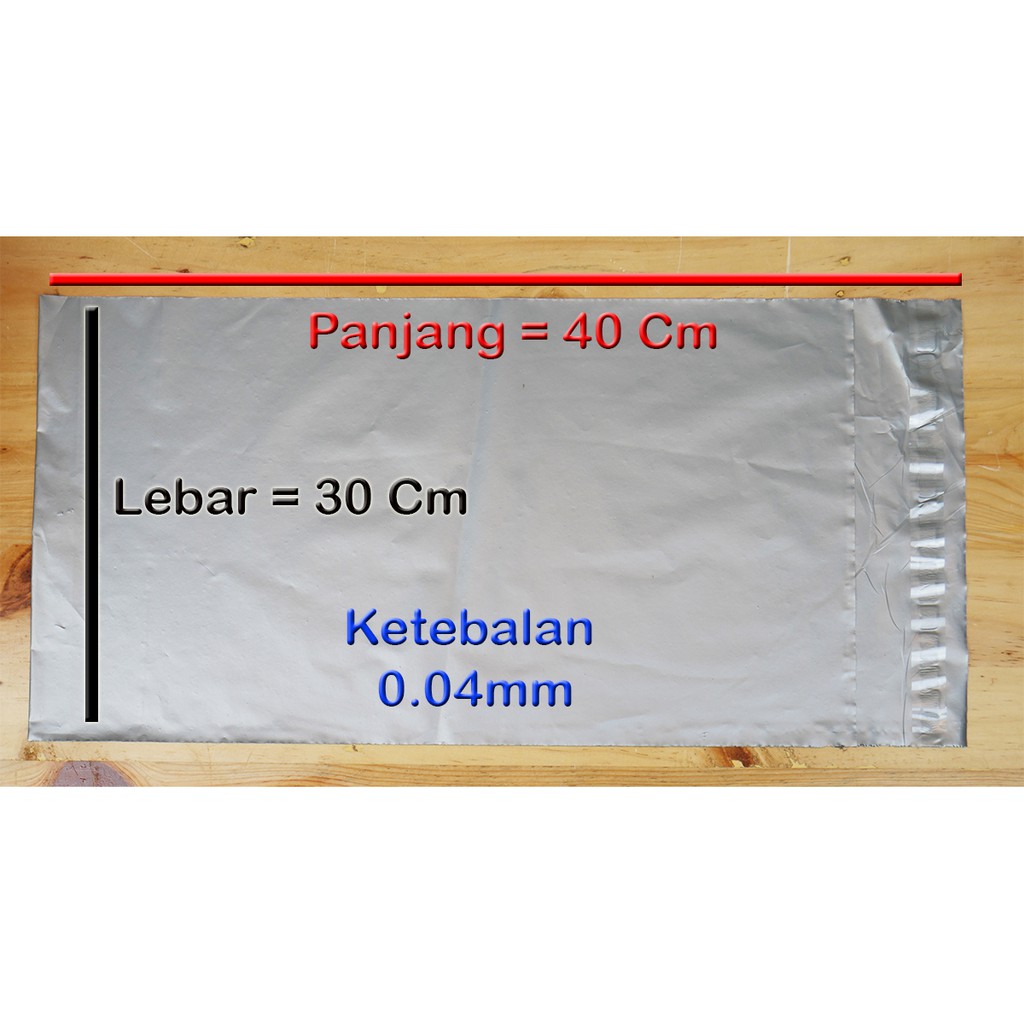 Kantong Plastik packing olshop ukuran 30cm x 40cm dengan perekat seal