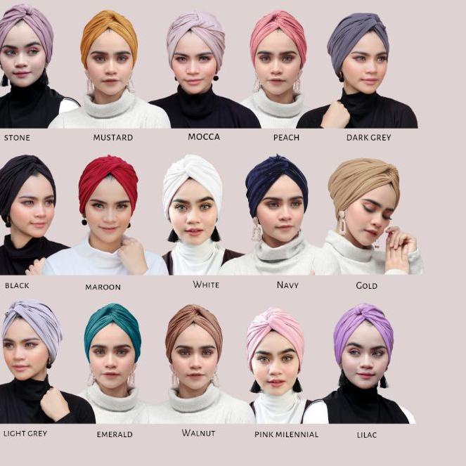 ❈ Turban Instant Winonamodest - Kalyca Turban. Turban dewasa turban olahraga bahan jersey ▼