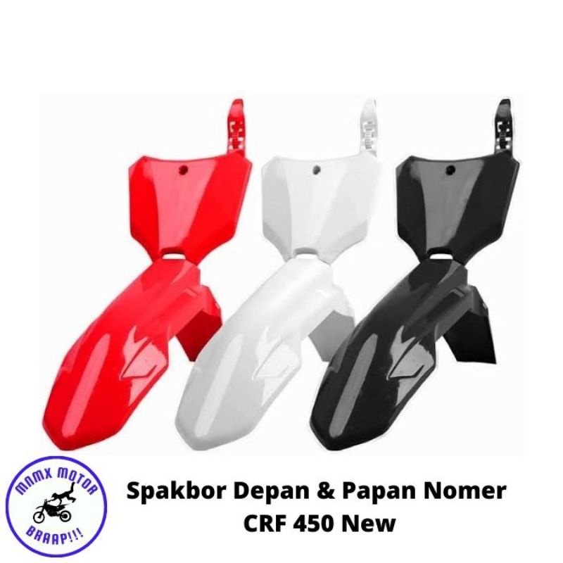 Spakbor Depan & Papan nomer CRF 450 New / Slebor Depan CRF 450 New PNP KLX DTRACKER CRF WR