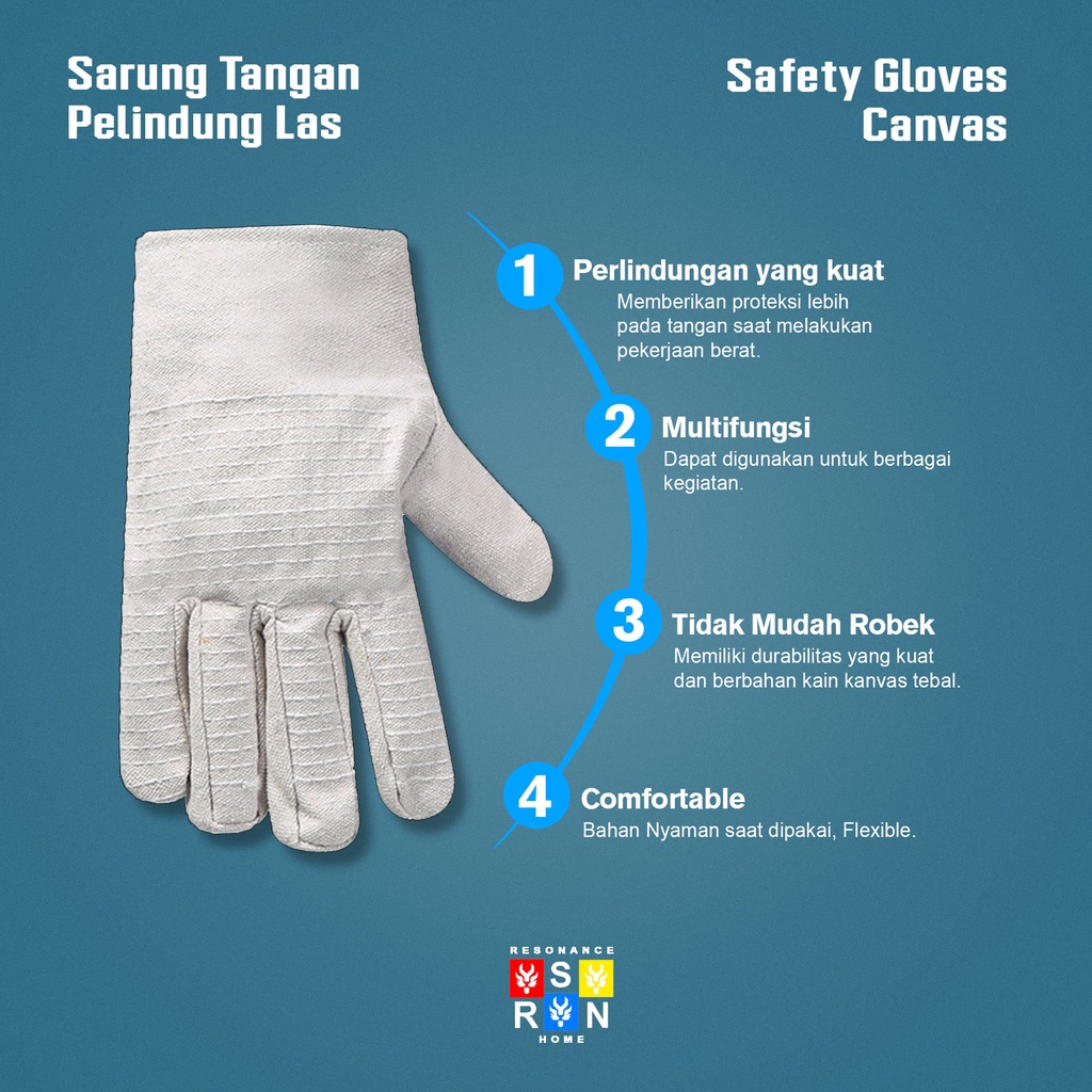 Sarung Tangan Las Putih / Safety Gloves Resonance Home