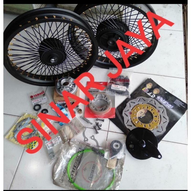 sepaket velg jari thunder uk 215 250 atau 300 17Wrna jari bisa req , crome , hitam , gold
