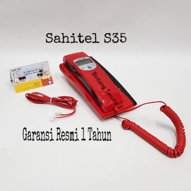 Telepon Kabel Sahitel S35 Cable Phone Sahitel S-35 (Merah)