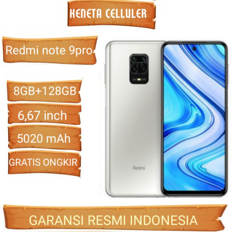 redmi note 9 pro  6gb 64gb     8gb 128gb    garansi resmi xiaomi 1 tahun
