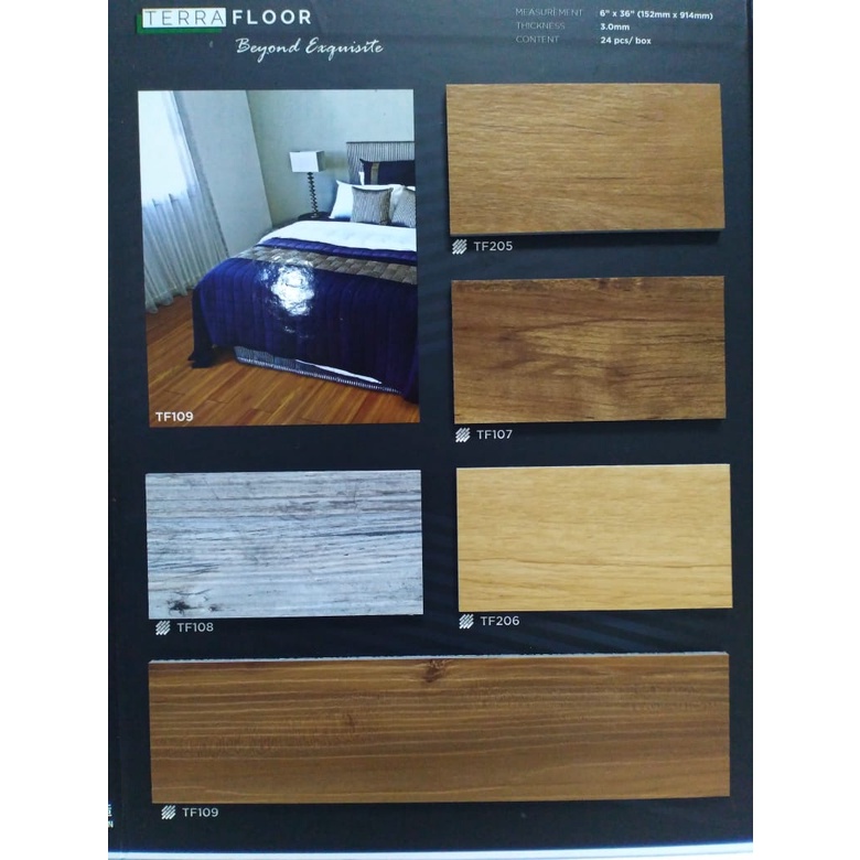 Vinyl Plank Terra Tebal 3mm - Lantai Vinyl Kayu Murah