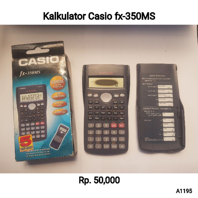 Jual Kalkulator Casio Fx 350ms A1195 Indonesia Shopee Indonesia