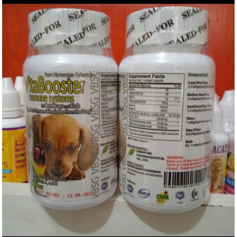VitaBooster immune System 90 Softegel For Cat &amp; Dog 500mg