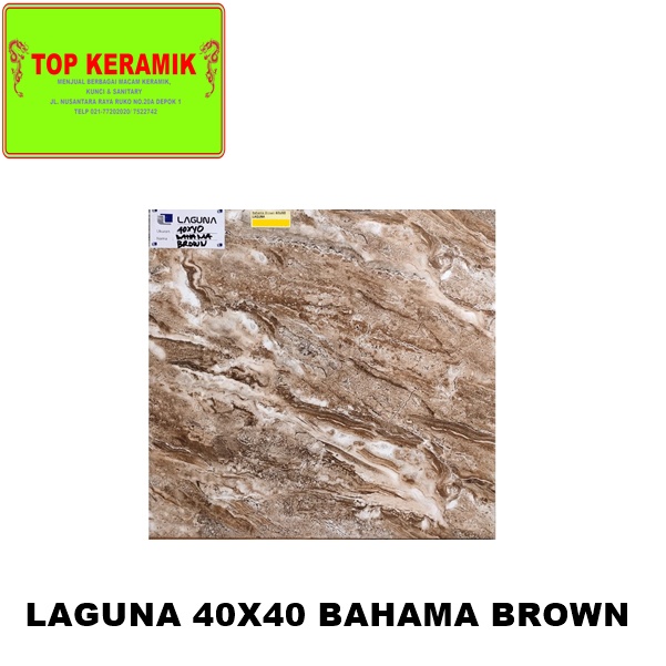 Keramik Lantai Laguna 40x40 Bahama Brown