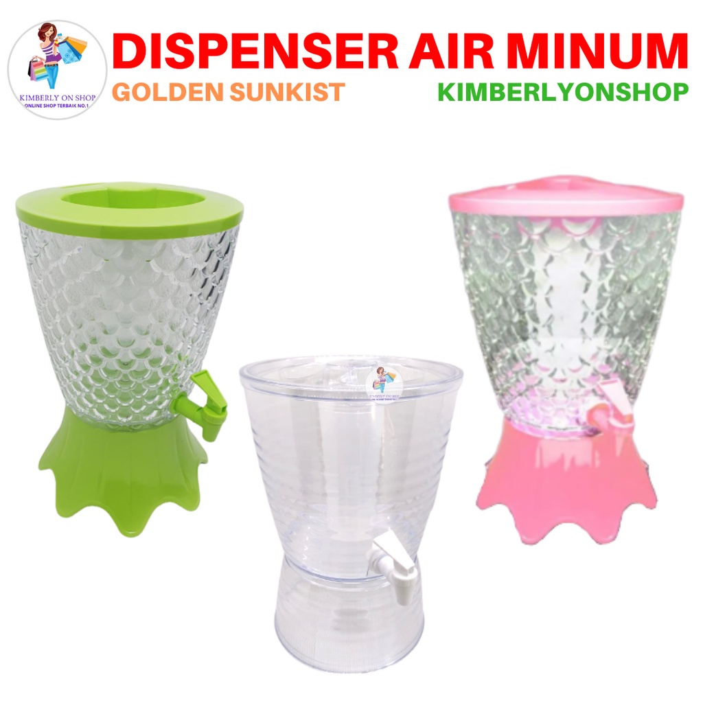 Dispenser Air Minum Tempat Air Motif Ikan Drink Jar Golden Sunkist