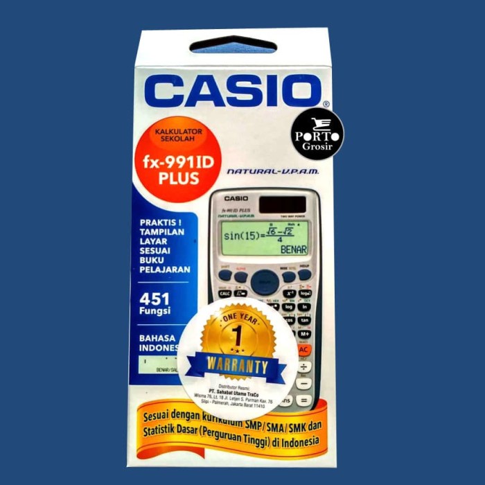 

Casio Kalkulator Sekolah Fx-991Id Plus