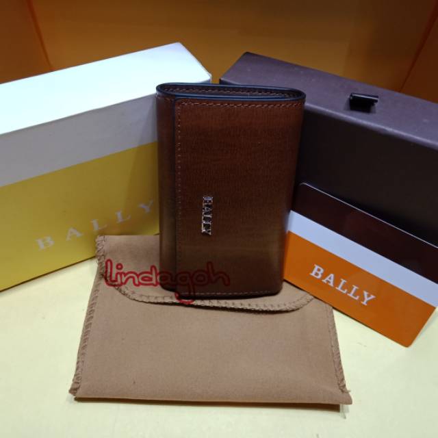 Dompet bally gantungan kunci kulit kualitas super premium pria wanita