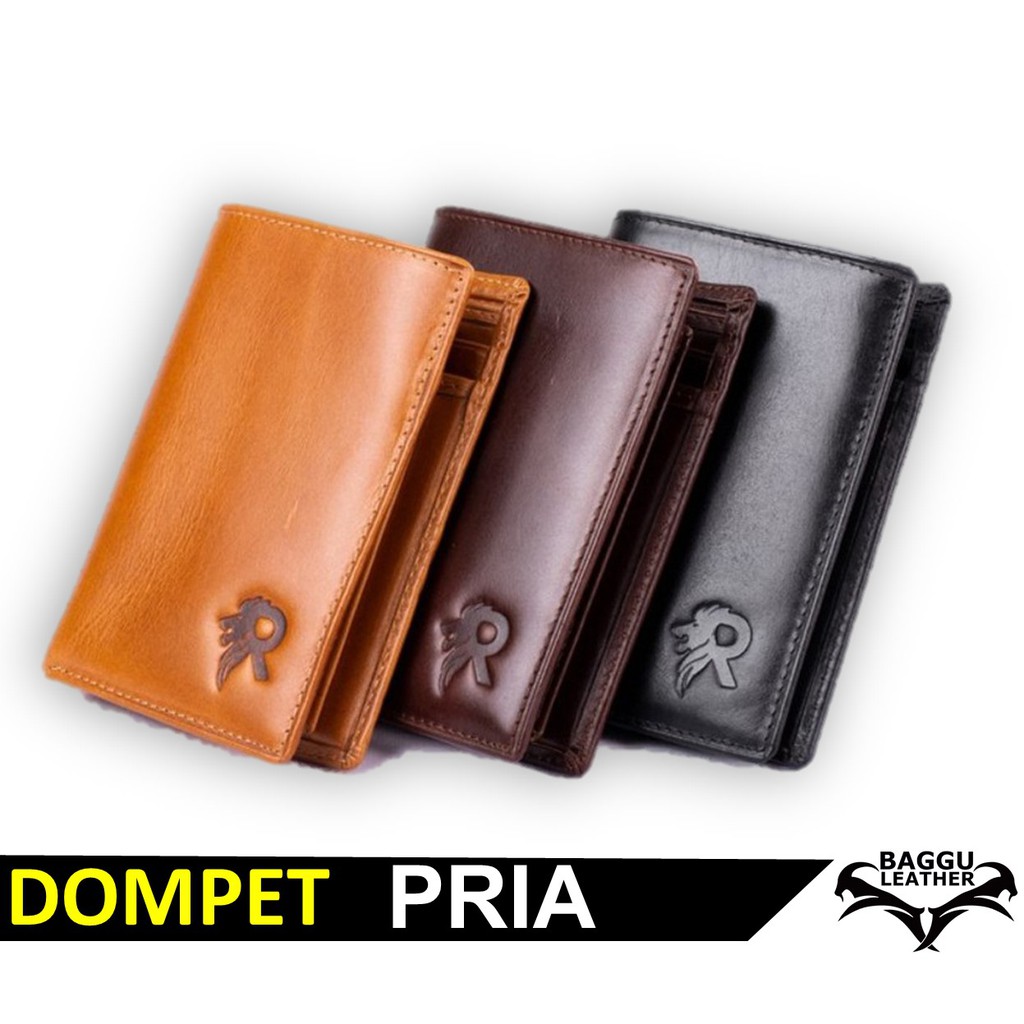 Dompet lipat pria Dompet Pria Kulit Asli Dompet Kulit Cowok Dompet Kulit Original