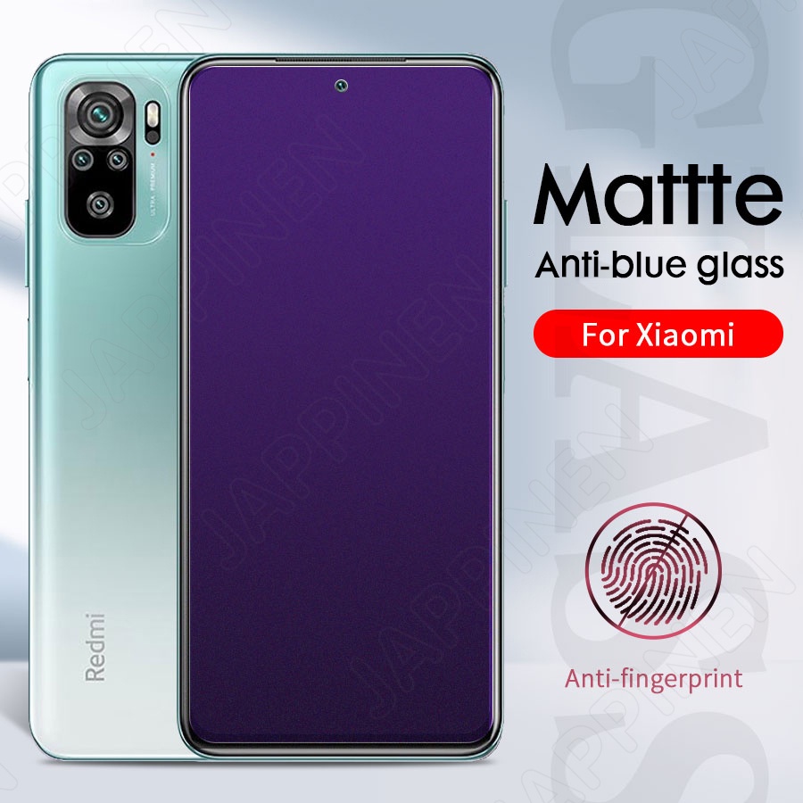 Pelindung Layar Tempered Glass Matte Anti Blue Light Untuk Redmi Note 9 8 7 10 Pro 9T 9S 8T 10T 10S K40 K30 K20 Pro 9A 9C