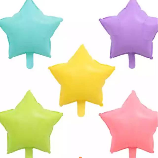 Balon Foil Love dan Star Pastel / Macaroon uk 45cm