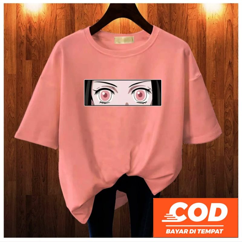 ZV - KAOS OVERSIZE KEKINIAN ANIME NESUKO EYES-JUJUTSU KAISEN. BAHAN TEBAL