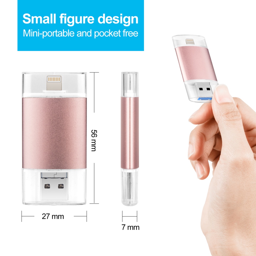 1tb 3in1 Flash Drive U Disk OTG USB Untuk iPhone / iPad / android