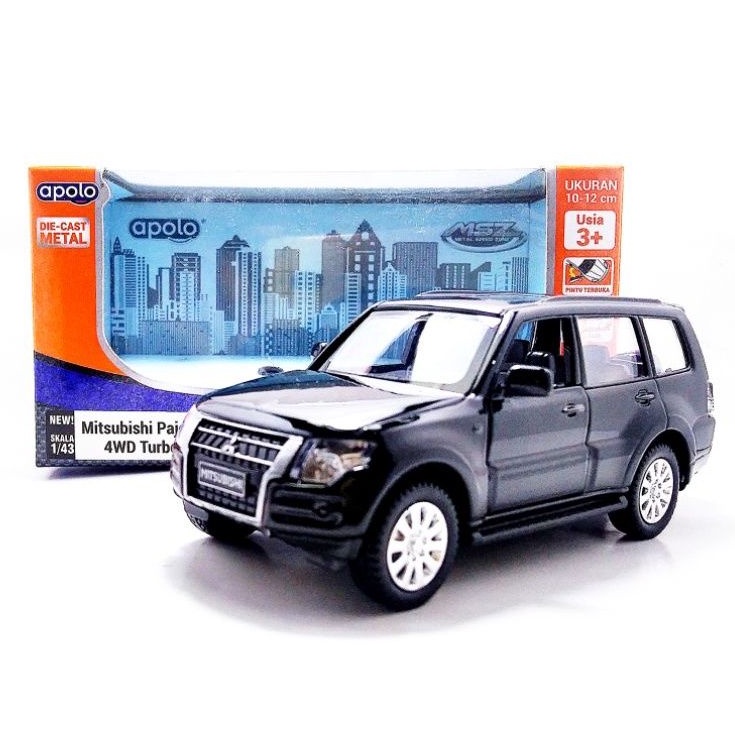 Apolo msz diecast Mitsubishi Pajero 4WD Turbo Hitam