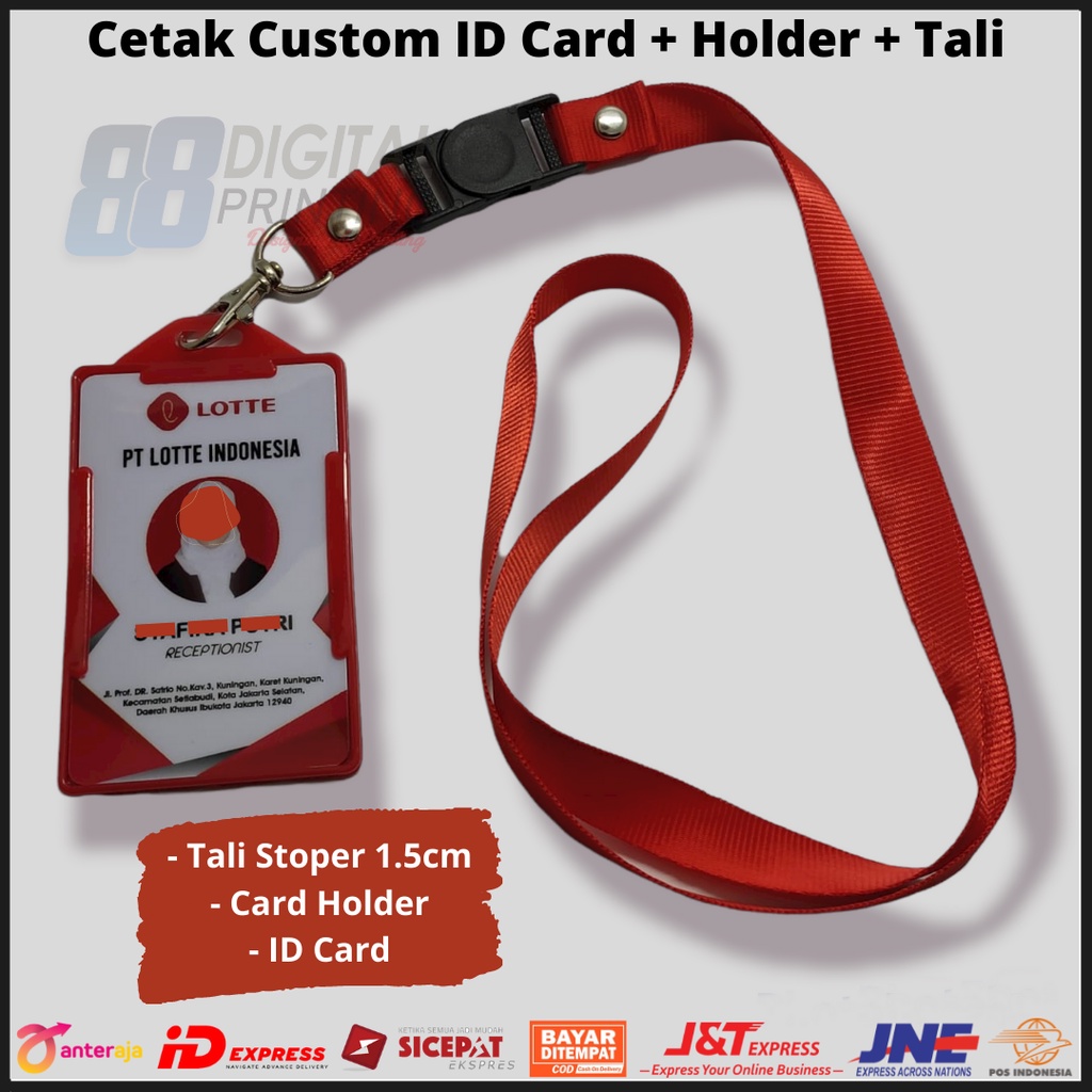 

Cetak ID Cardd Custom Lengkap (Cardd + Holder + Tali) / Cetak Name Tag