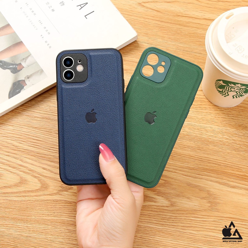 PREMIUM SOFTCASE LEATHER Case iPhone 13 PRO MAX 12 PRO MAX 11 PRO MAX XR X XS MAX 7 7+ 8 8+ SE 2 3 FUZE SOFT CASE Kulit With Logo Silicone Silikon Hardcase Camera Protection