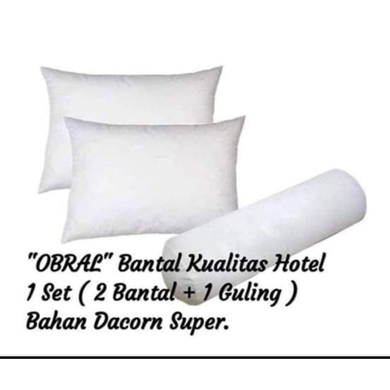 set bantal tidur kualitas hotel 2 bantal 1 guling