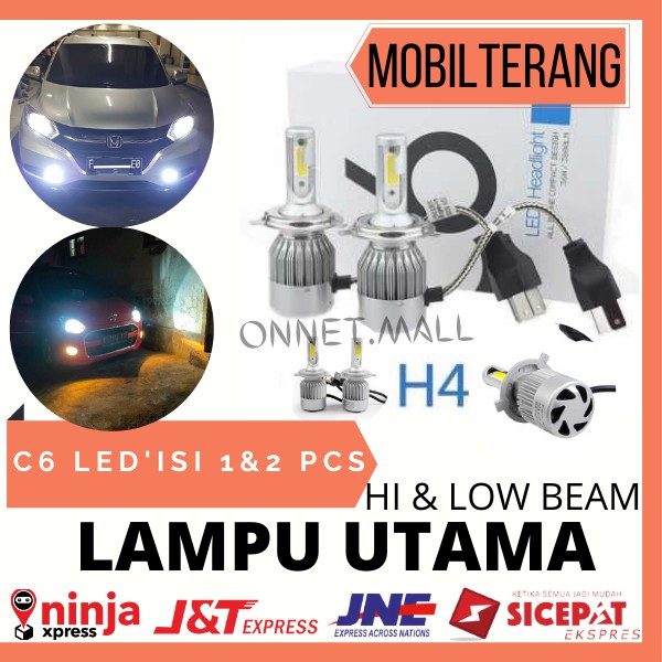 Lampu Mobil C6 Led H4 Lampu Utama Mobil Headlight LED Lampu Depan Mobil H4