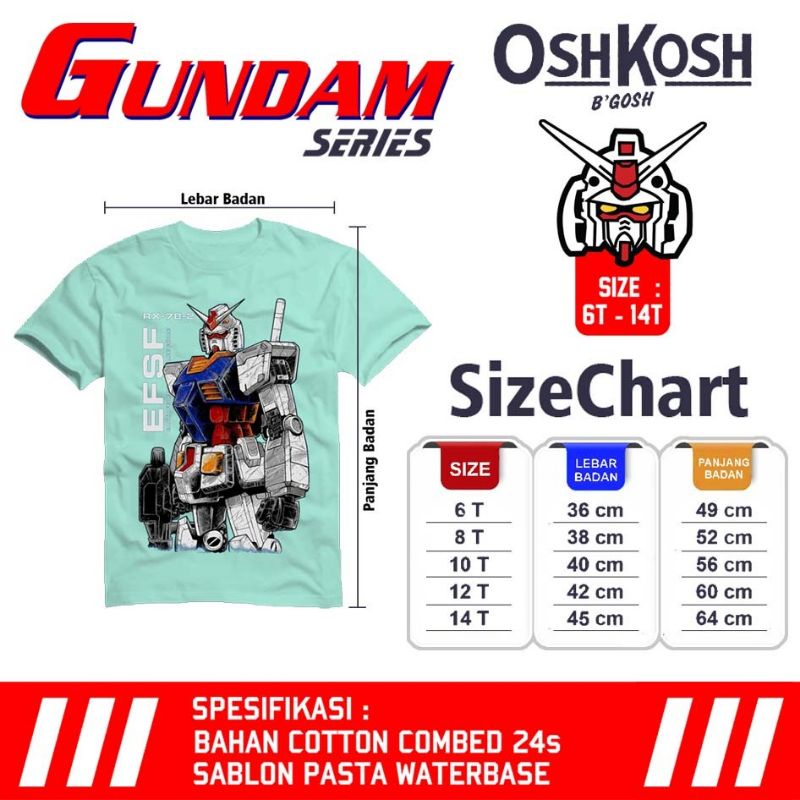 Kaos Premium Gundam Series Size Junior 6-14T by polkka kazoku