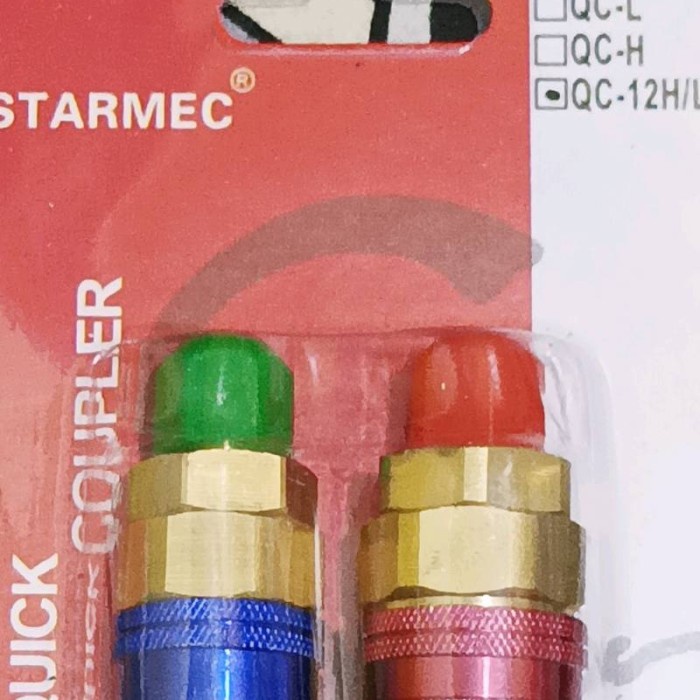 Quick Coupler QC-12 L/H Bahan Kuningan digunakan isi freon AC mobil