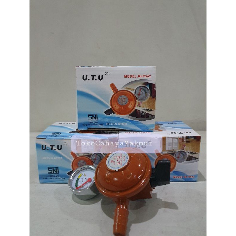 Kepala Gas Regulator / Kompor Gas + Meter UTU 542 Tekanan Rendah