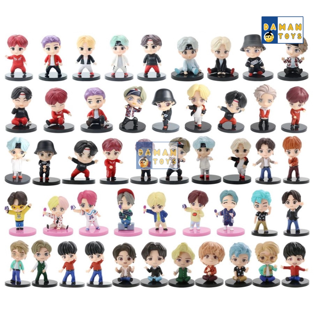 BTS KPOP Stars Figure Random Satuan Mainan Pajangan Miniatur Hiasan Topper