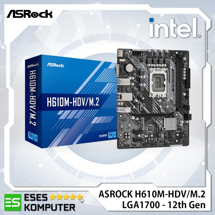 Motherboard ASRock H610M-HDV/M.2 | m-ATX | Intel LGA 1700 | DDR4