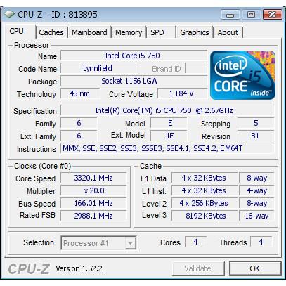 PROCESSOR INTEL CORE I5-750 2.66 GHZ LGA 1156