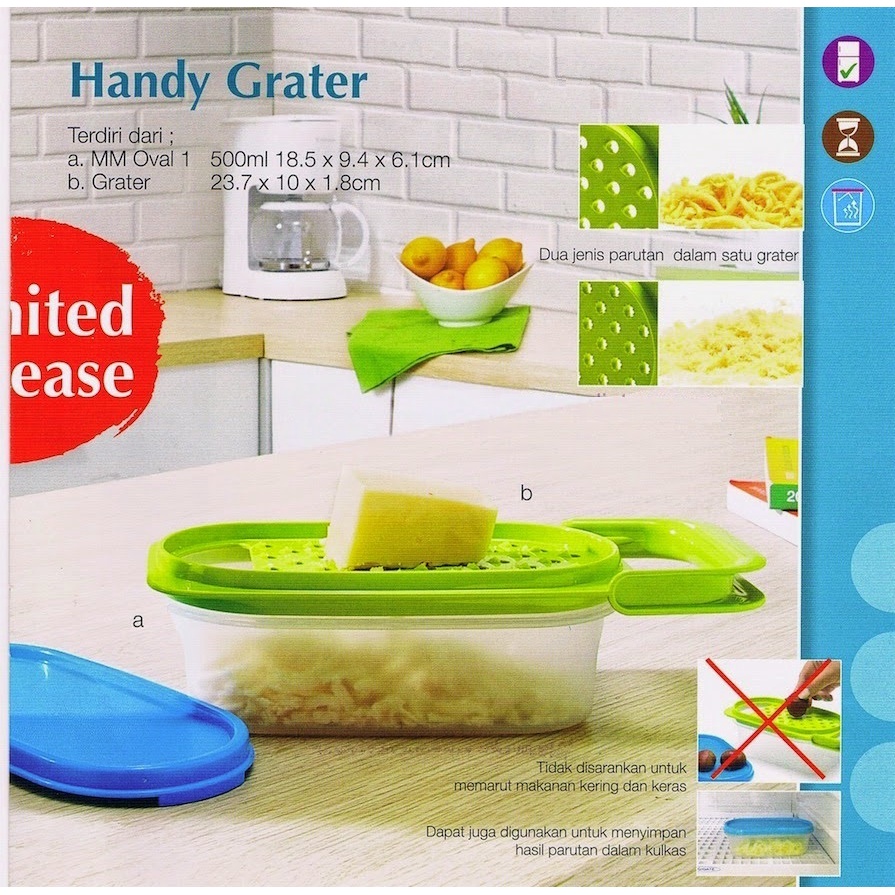 tupperware handy grater - parutan parut serut keju