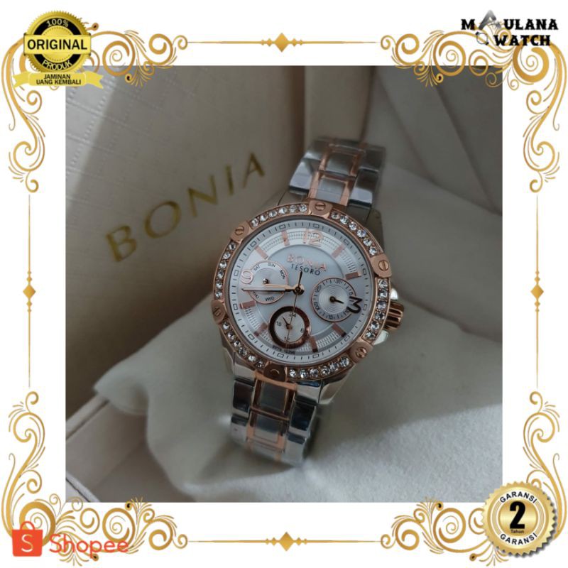 JAM TANGAN PRIA WANITA | RANTAI | KULIT | KARET | MURAH | WANITA BONIA TESORO 10296 ORIGINAL