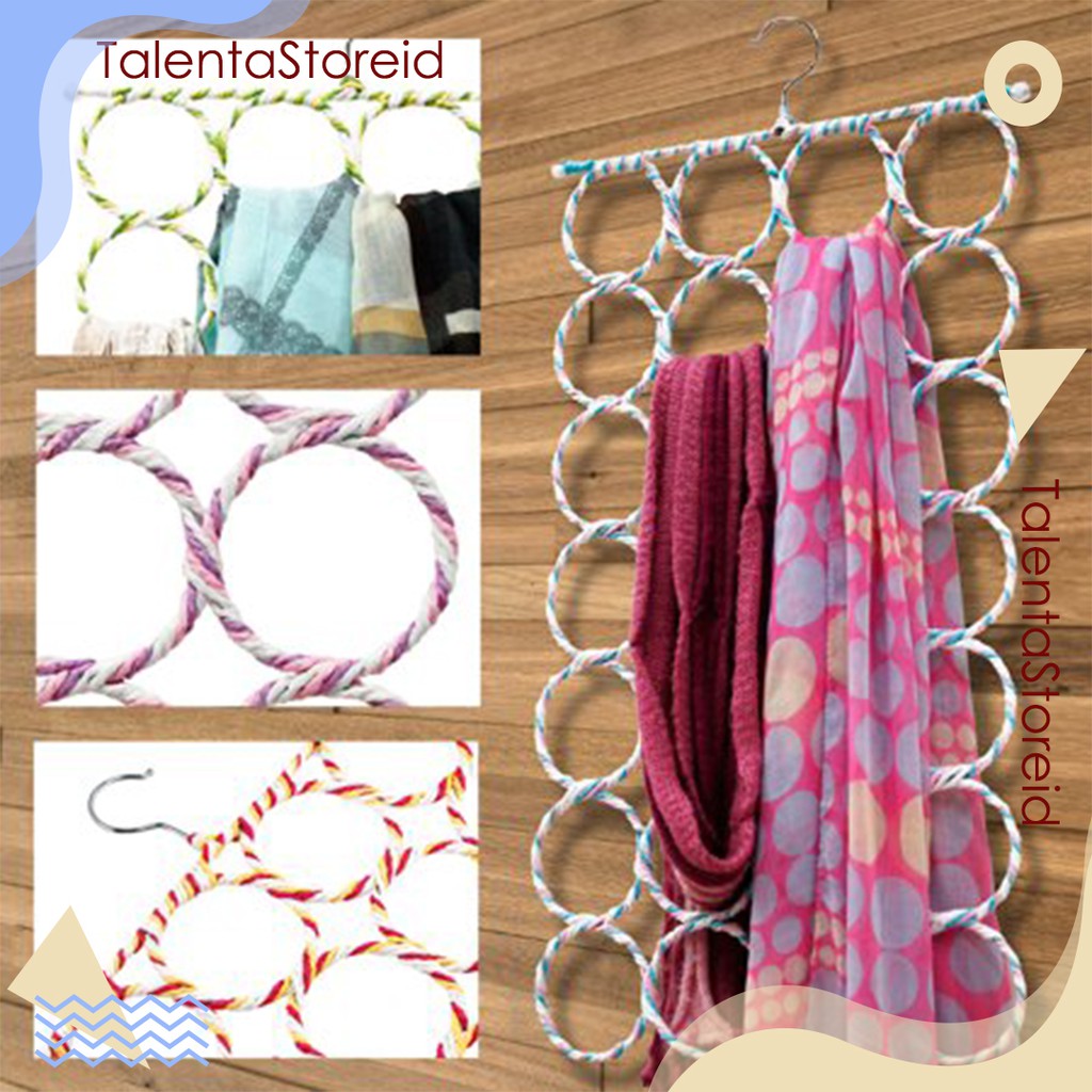 Hanger Bulat 28 Ring Hijab Jilbab Kerudung Gantungan Dasi Syal