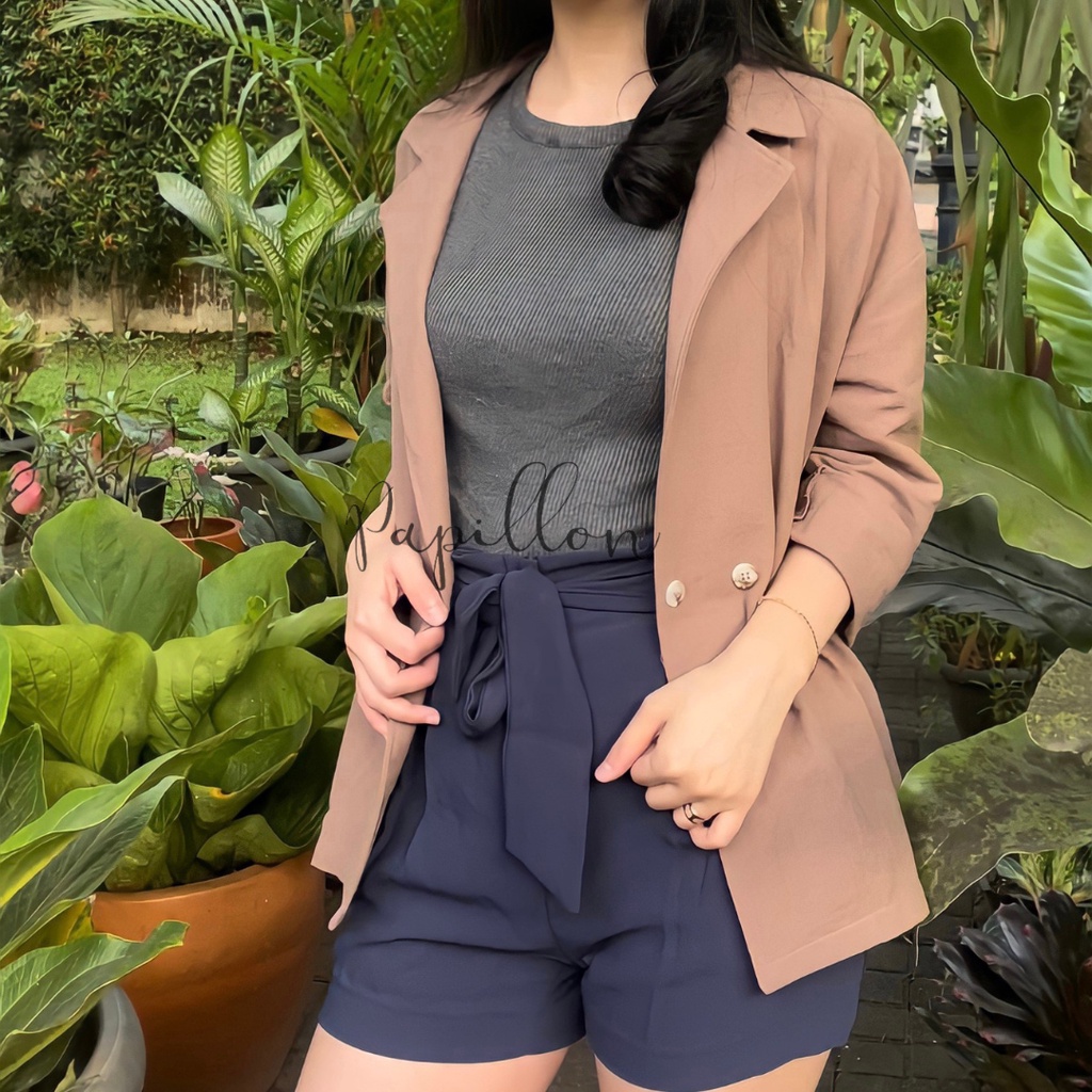 Blazer Wanita Le Chenille | Linen Tangan Panjang