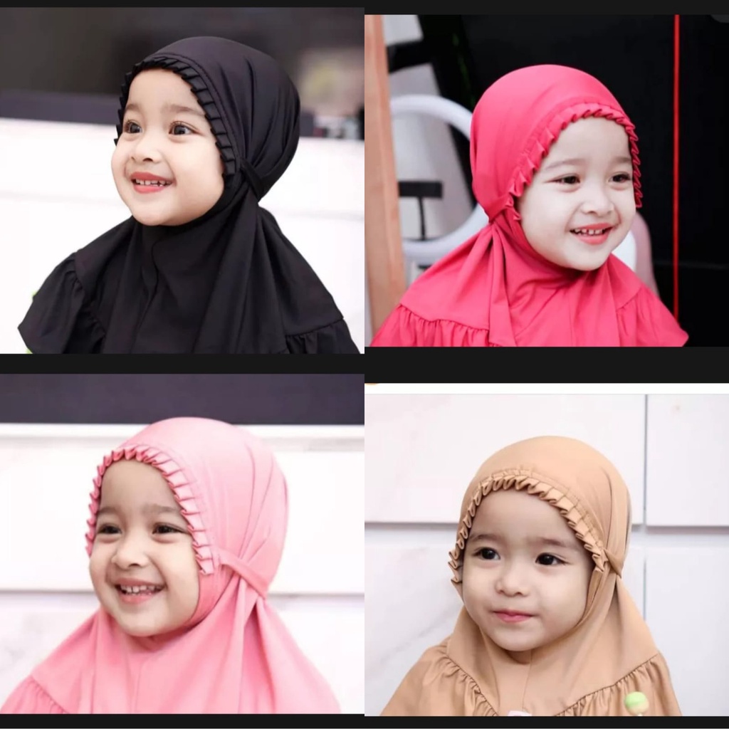 Jilbab Anak KCB Lipit Allsize 0-3 Tahun Hijab Anak Lucu Kerudung Anak Terbaru