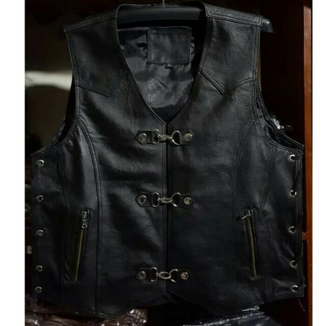 Rompi kulit asli rompi bikers cowok keren